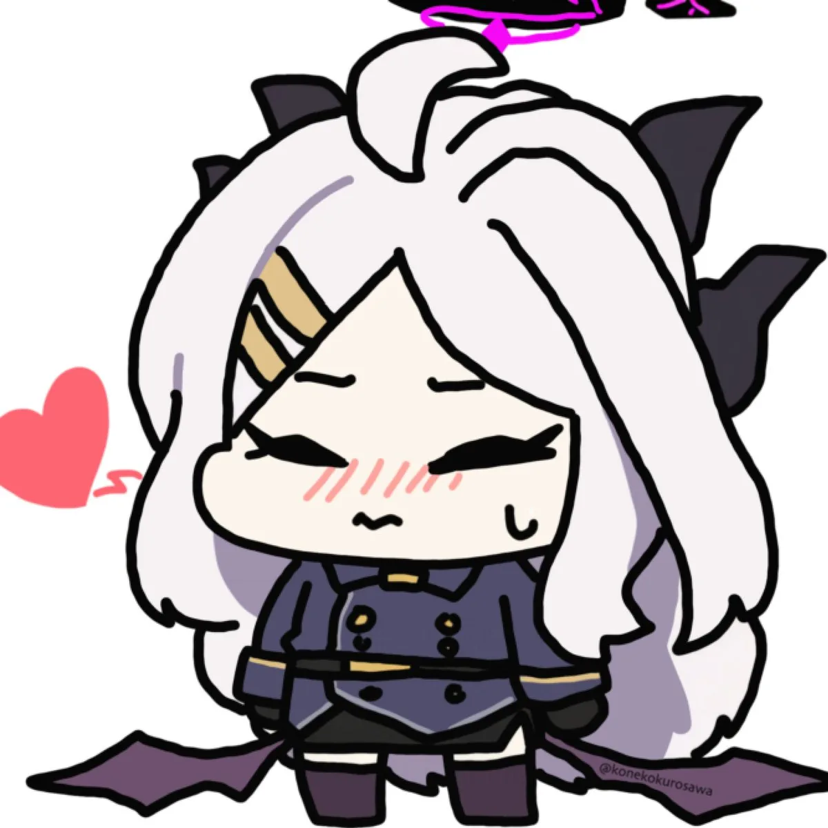 Chibi drawing of Hina with a heart, a request from anon